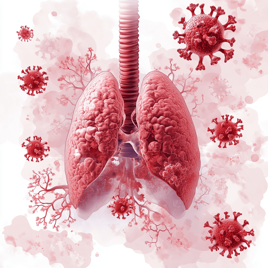 Diagramm der Atemwege bei COPD