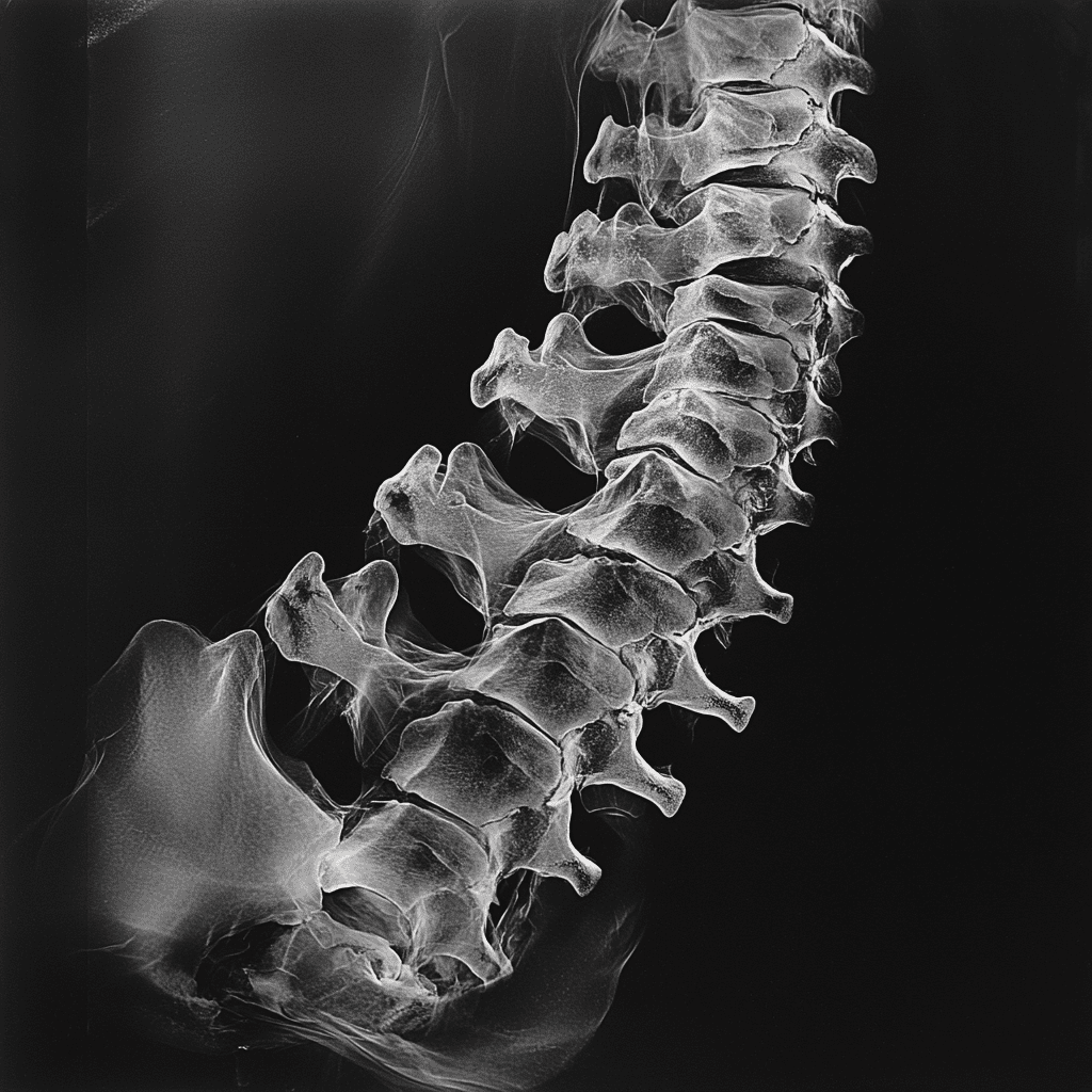 Röntgenbild von osteoporotischen Wirbeln