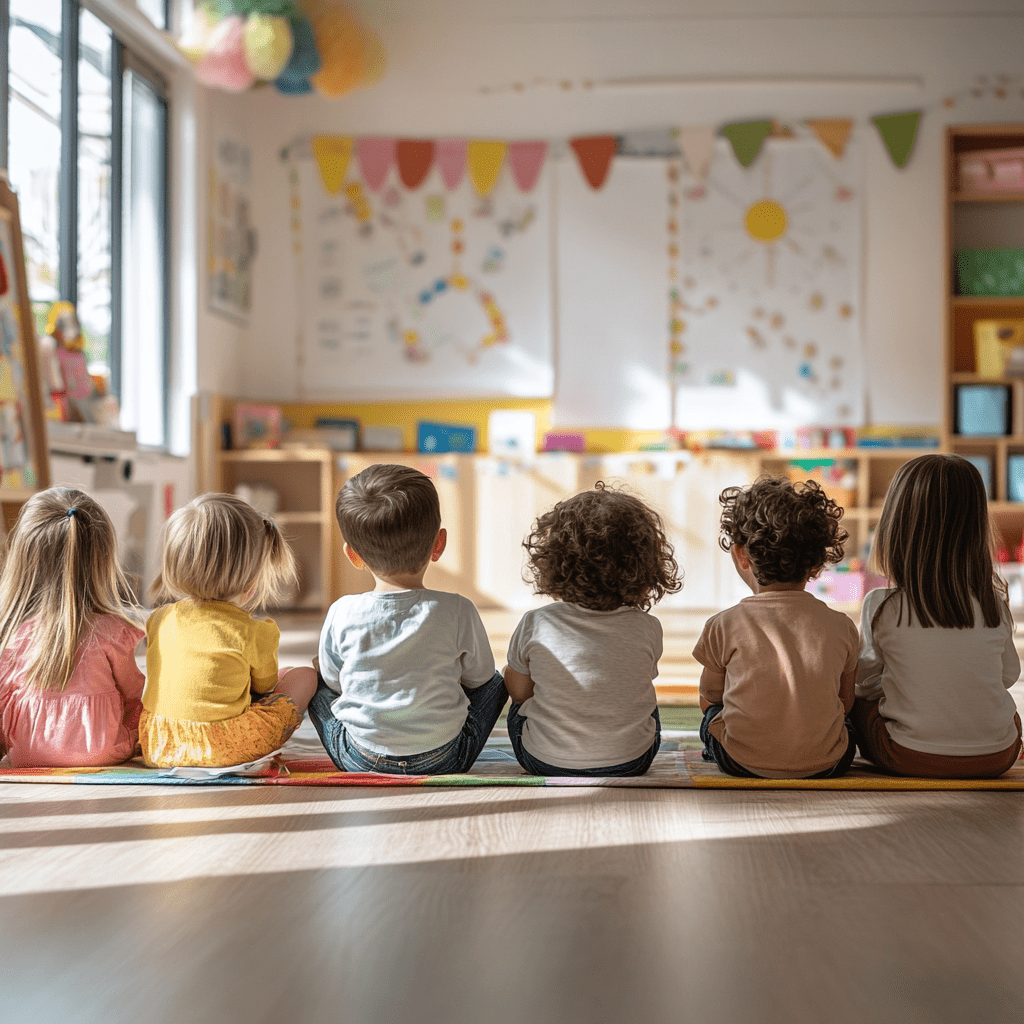 Kinder spielen zusammen in einem inklusiven Kindergarten