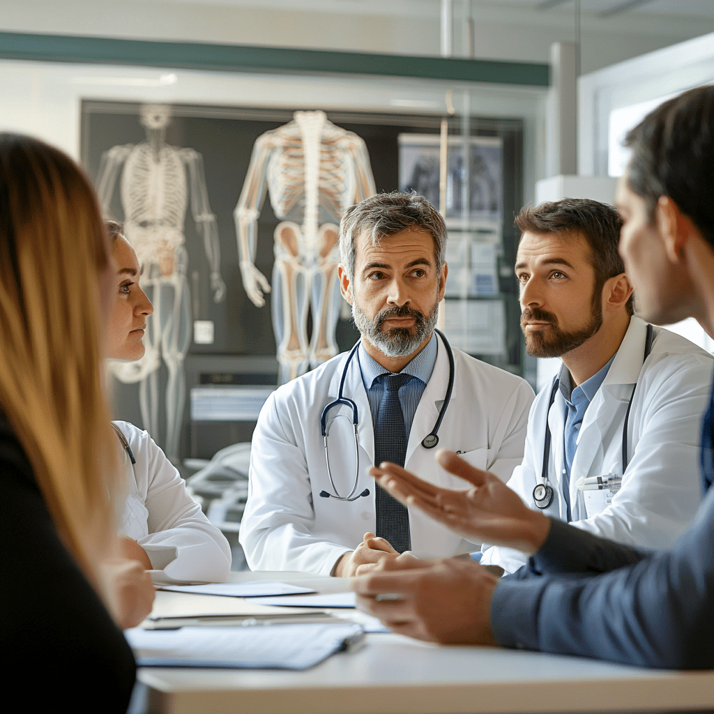 interdisziplinäres Team in einer Schmerzklinik