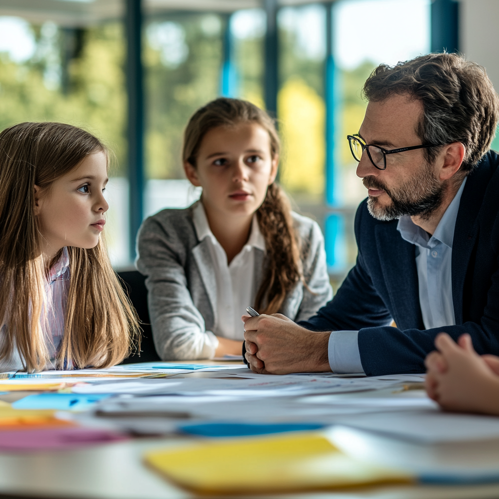 Elterngespräch mit Lehrern und Experten