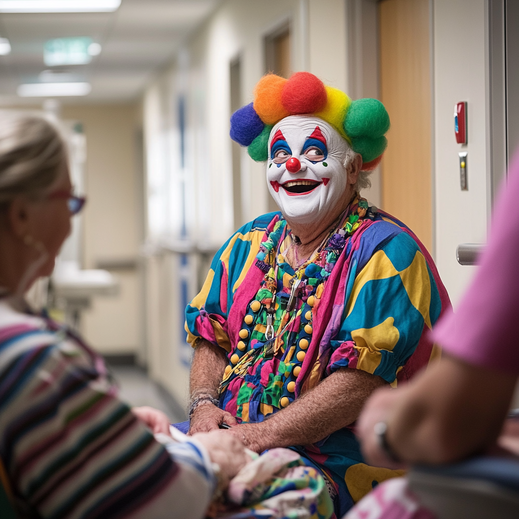 Klinikclown bei der Arbeit