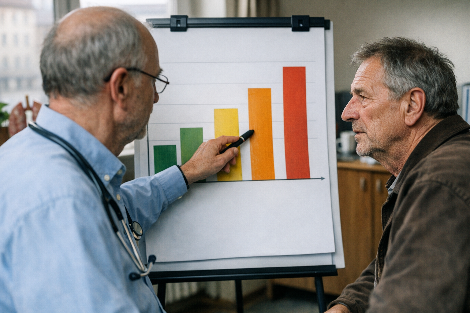 Klassifizierung von COPD Diagramm der GOLD-Klassifikationsstadien