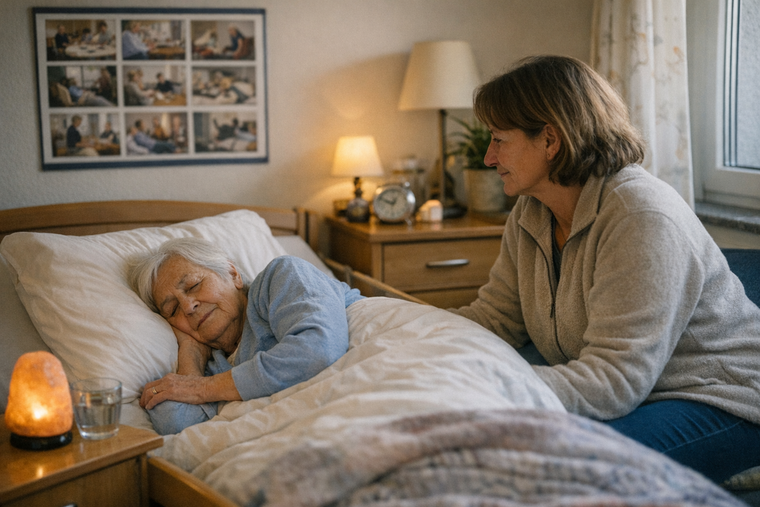 schlaffördernde Maßnahmen im Pflegealltag Schlaffördernde Maßnahmen im Pflegealltag mit gemütlichem Zimmer und Tagesstruktur