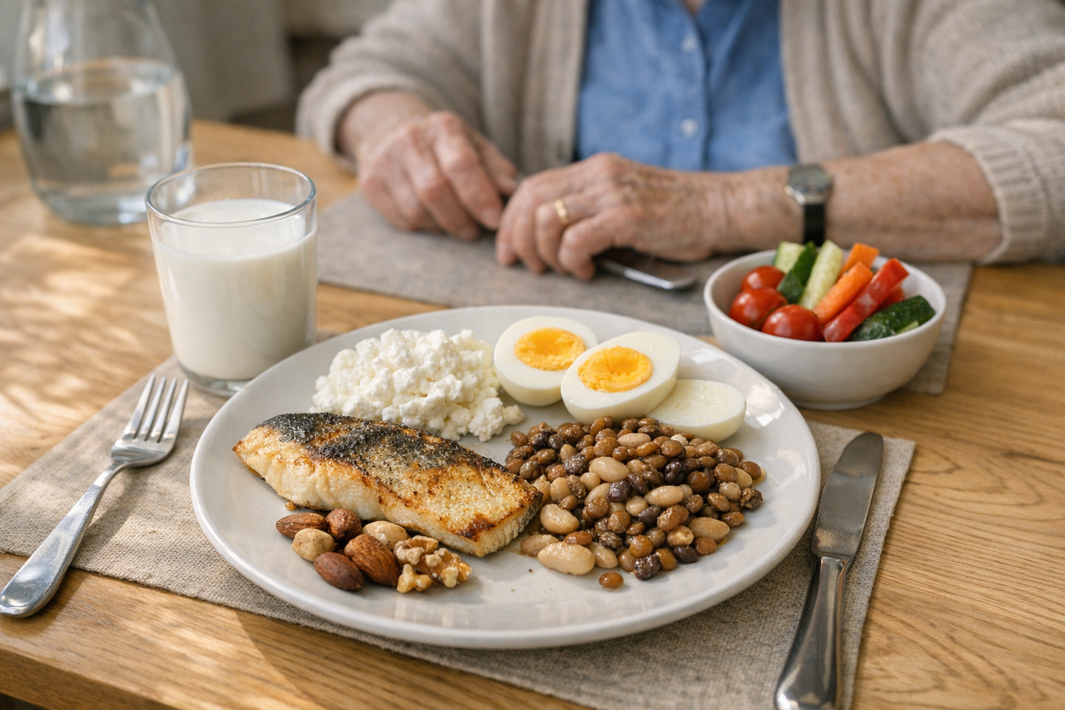 proteinreiche Mahlzeit für Senioren Proteinreiche Mahlzeit für Senioren