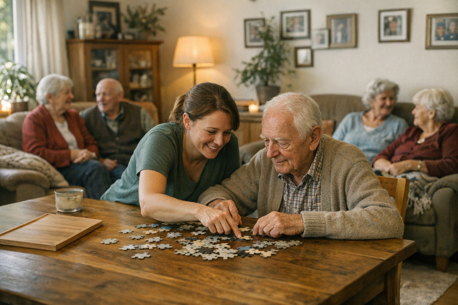 Wohngemeinschaft für Demenzkranke gemeinsames Wohnzimmer Wohngemeinschaft für Demenzkranke gemeinsames Wohnzimmer