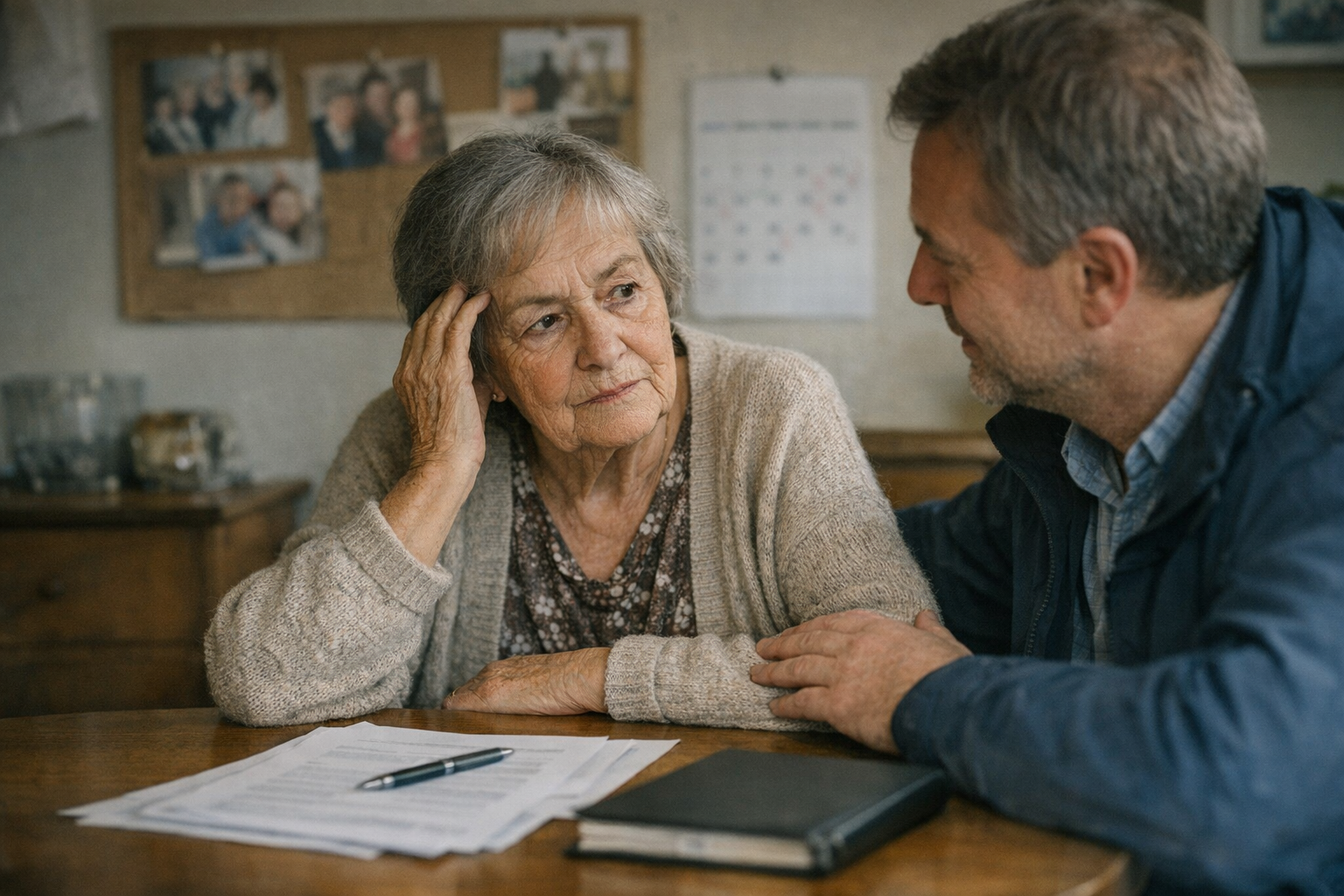 Symbolische Darstellung von Demenz und rechtlicher Betreuung Symbolische Darstellung von Demenz und rechtlicher Betreuung