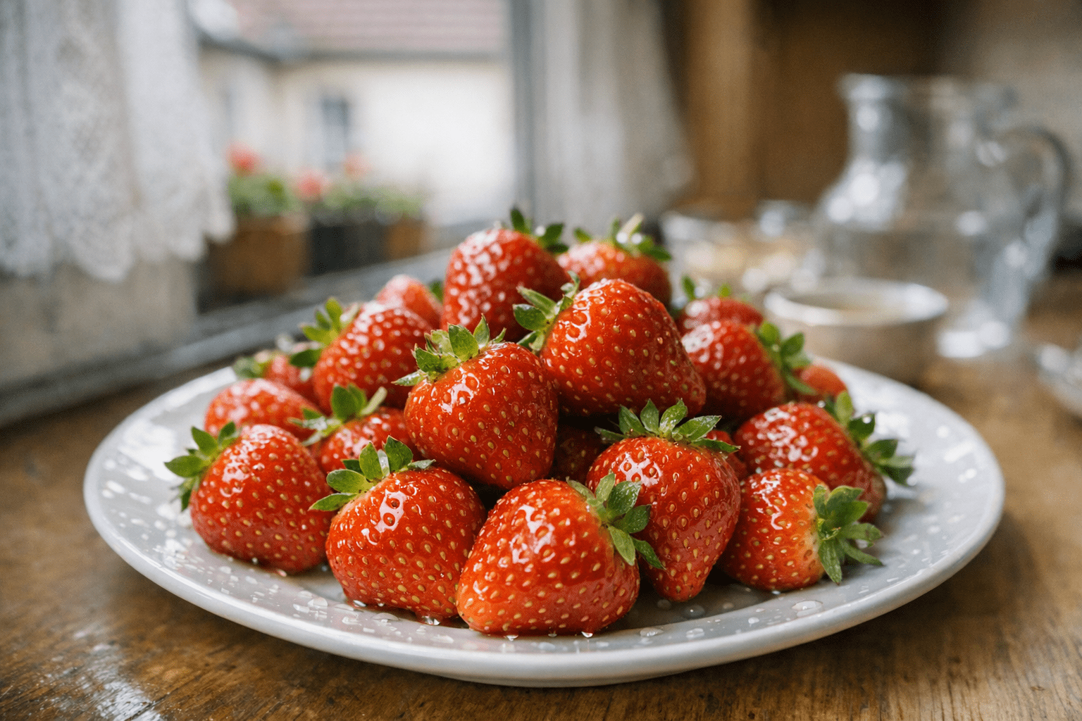 Erdbeeren auf einem Teller Erdbeeren auf einem Teller
