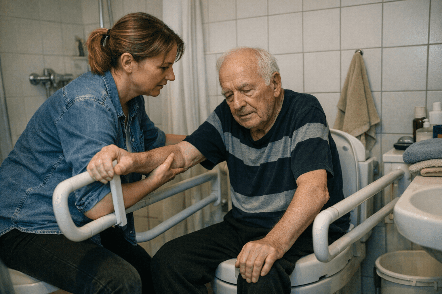 Pflegende Angehörige unterstützen beim Toilettentraining Pflegende Angehörige unterstützen beim Toilettentraining