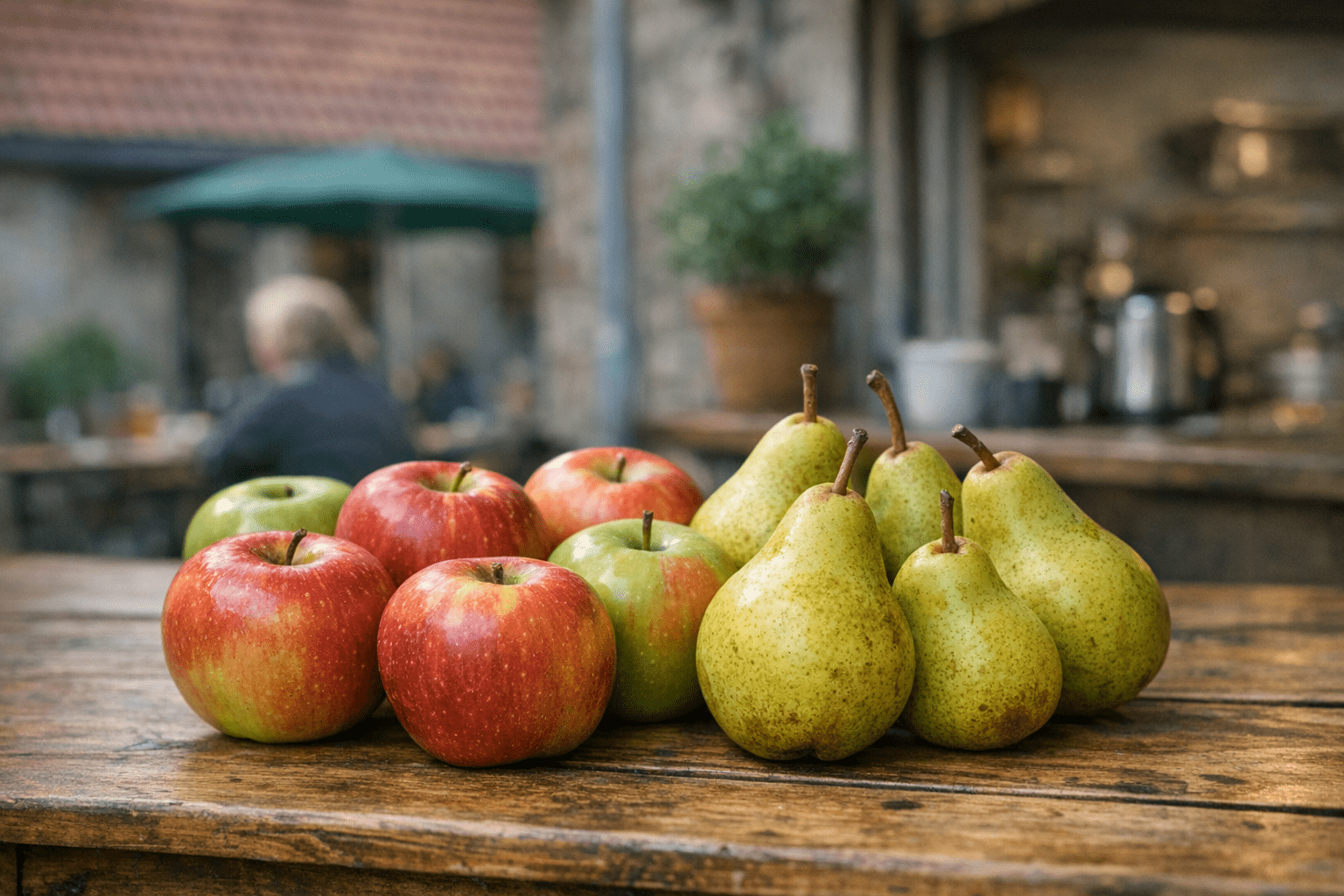Äpfel und Birnen nebeneinander Äpfel und Birnen nebeneinander