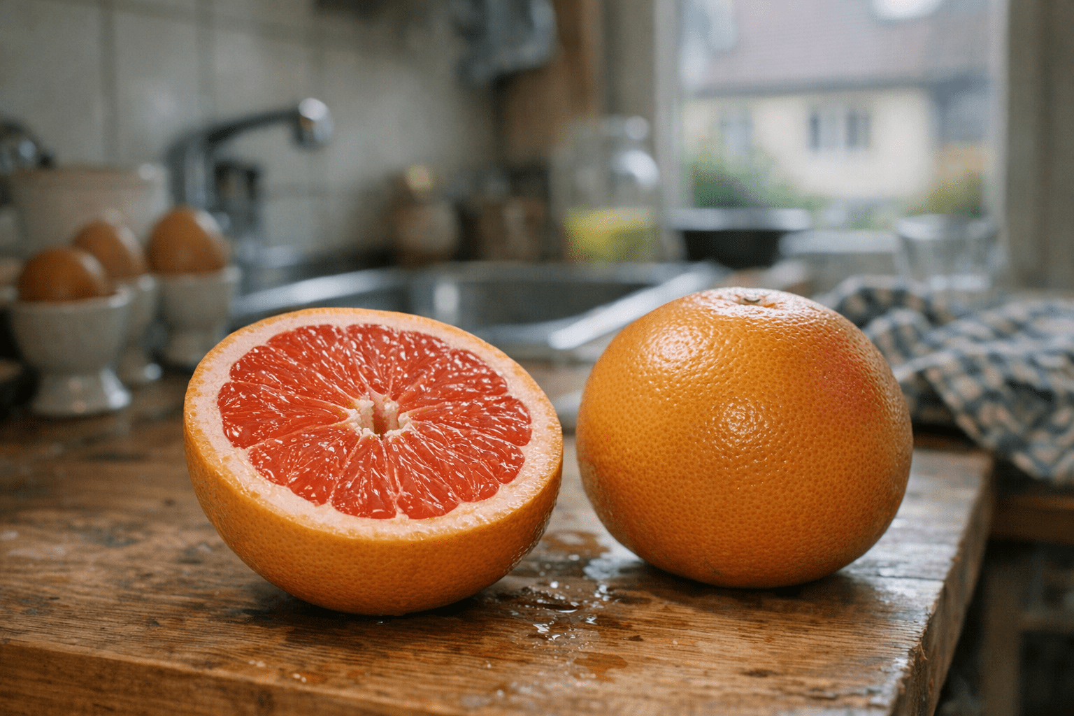 Grapefruit aufgeschnitten Grapefruit aufgeschnitten