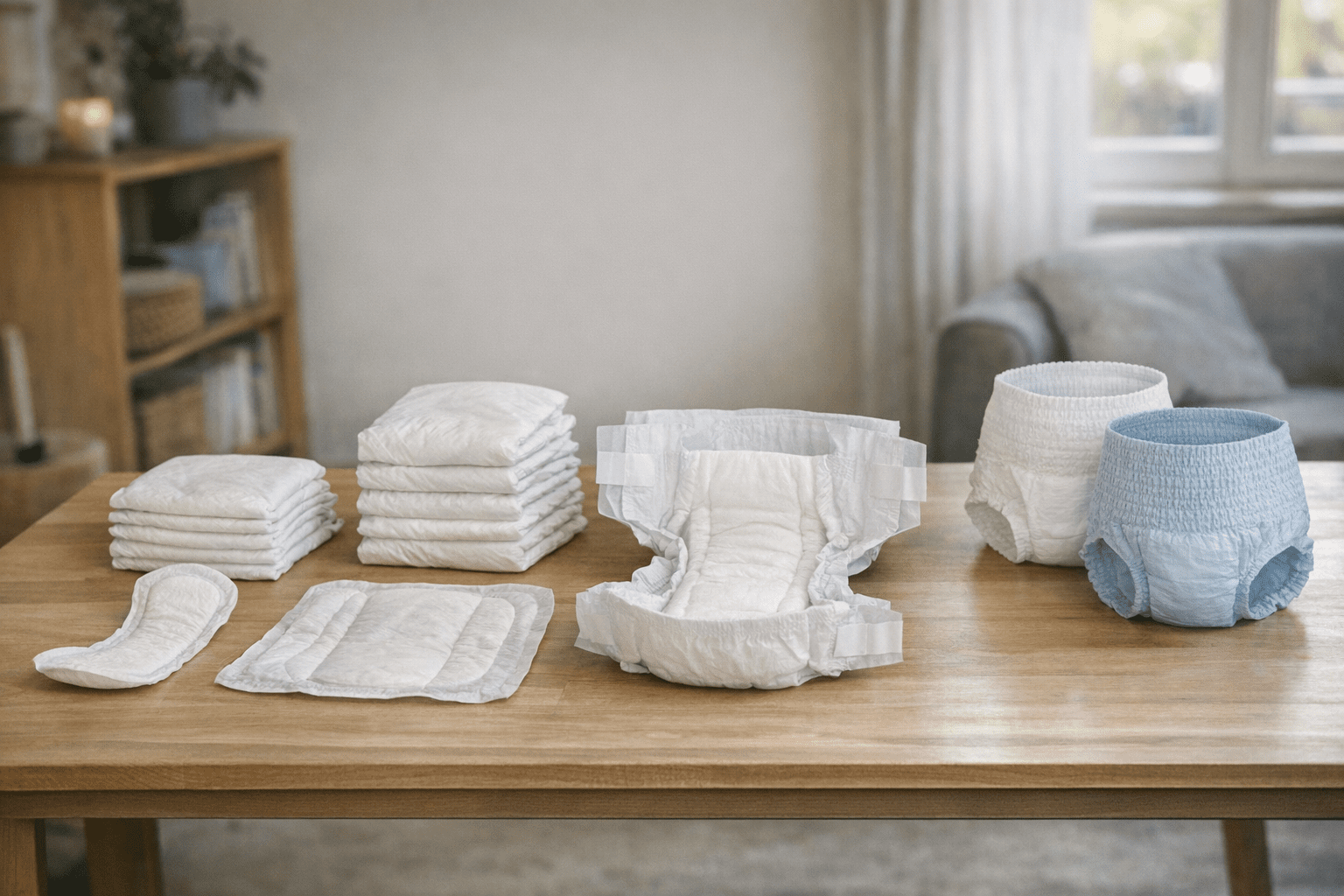 verschiedene Inkontinenzprodukte im Vergleich verschiedene Inkontinenzprodukte im Vergleich