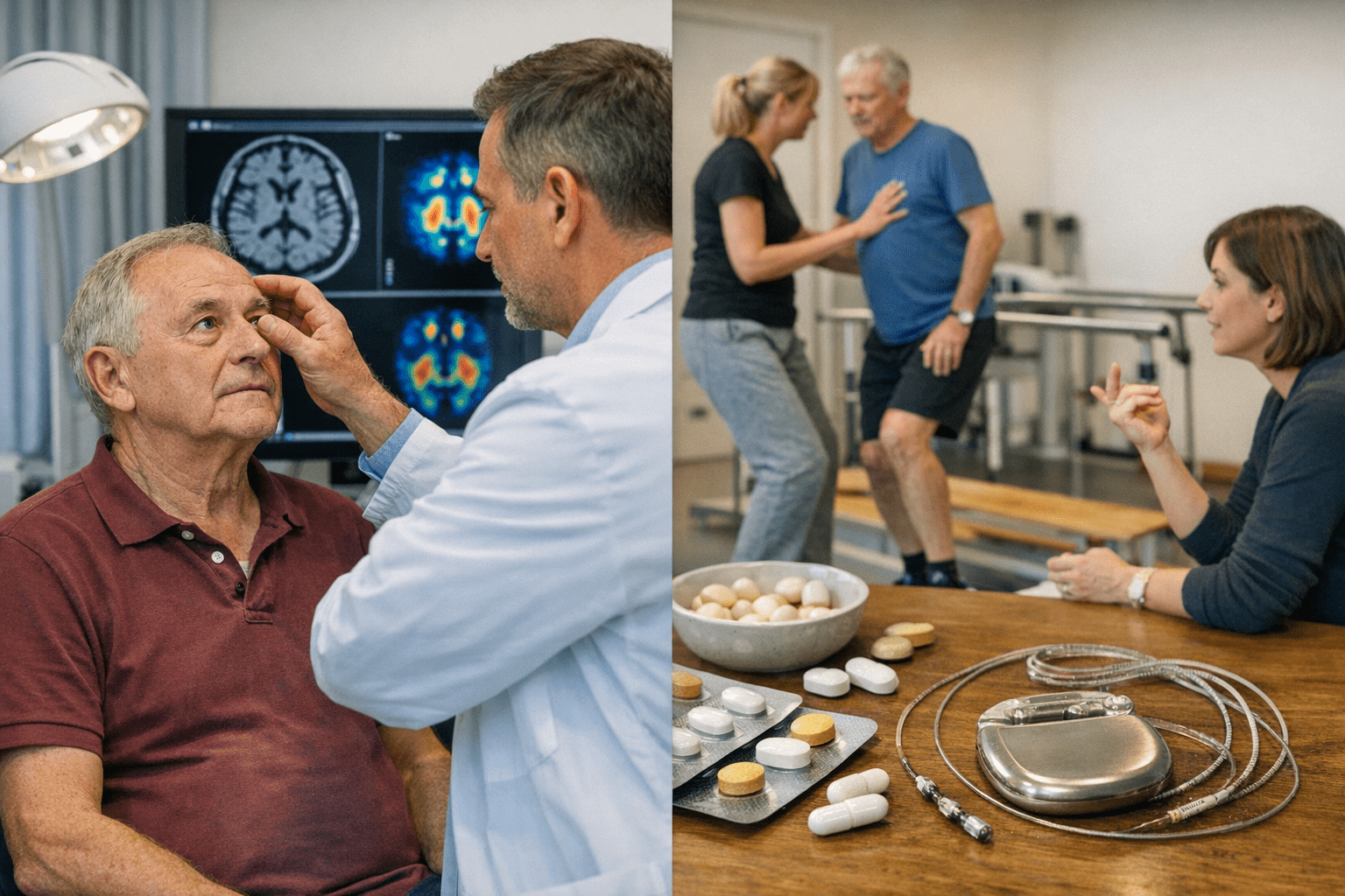 Diagnose und Behandlung von Parkinson visualisiert Diagnose und Behandlung von Parkinson visualisiert