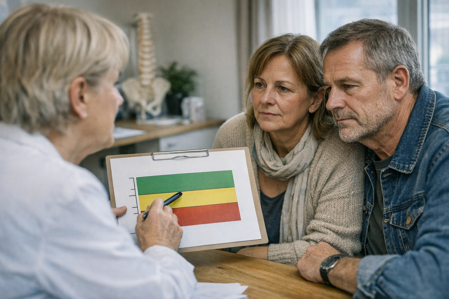T Score Skala zur Einordnung der Knochendichte Übersichtliche T Score Skala mit Bereichen für normal Osteopenie und Osteoporose